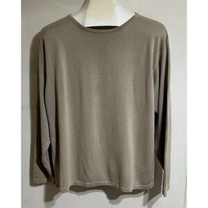 Milano Women's 90s Vintage Shirt Beige Classic Preppy Versatile, Office R1